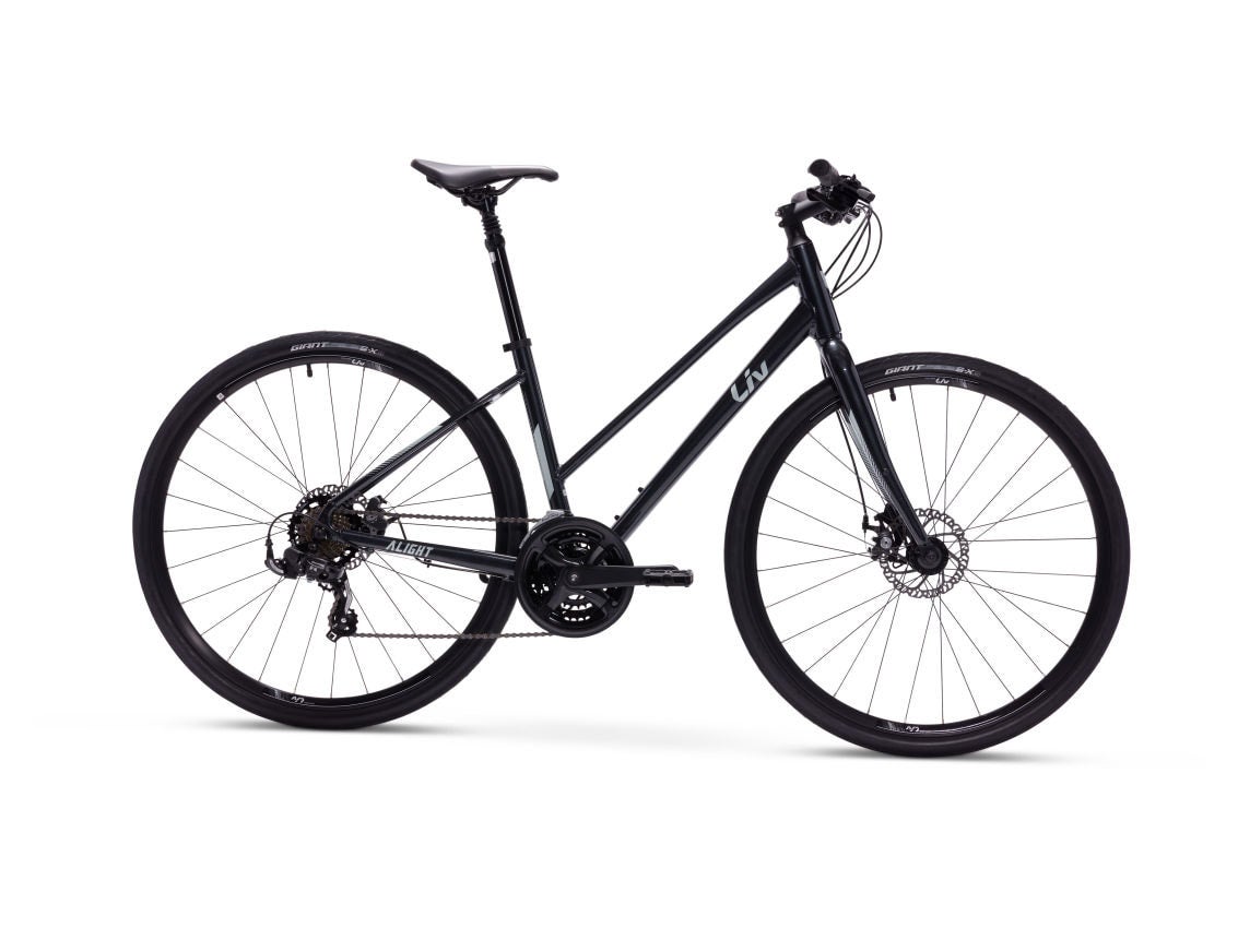 Liv Alight Disc 3 step Through Metallic Black Small Bell Lap liv-alight-disc-3-step-through-metallic-black-small-bell-lap